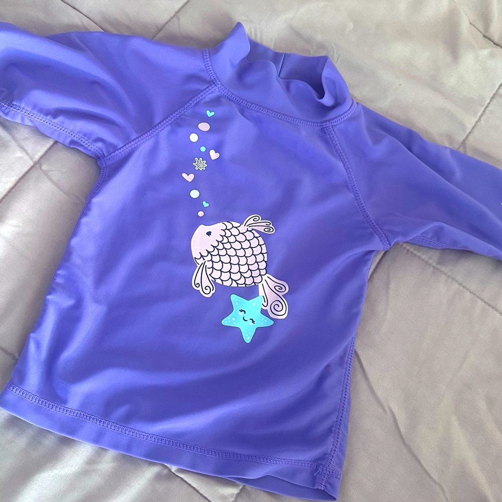 UV SKINZ 3T GIRLS SUN AND SWIM MOCK-NECK TOP
